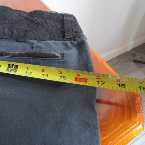 Kik girl black low rise street jeans Size 3, 29x28". Lace satin trim. 90s-2k. - Picture 7 of 15